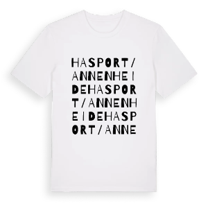 Hasport/Annenheide ordlek t-shirt – ekologisk bomull t-shirt från Pinshirt