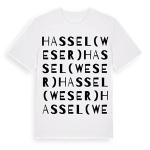 Hassel (Weser) ordlek t-shirt – ekologisk bomull t-shirt från Pinshirt