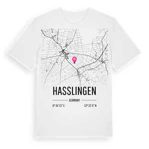 Hasslingen karta t-shirt – ekologisk bomull t-shirt från Pinshirt