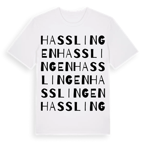 Hasslingen ordlek t-shirt – ekologisk bomull t-shirt från Pinshirt