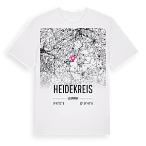 Heidekreis karta t-shirt – ekologisk bomull t-shirt från Pinshirt