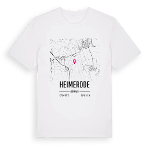 Heimerode karta t-shirt – ekologisk bomull t-shirt från Pinshirt