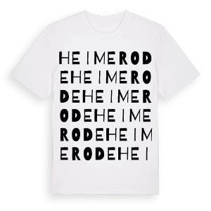 Heimerode ordlek t-shirt – ekologisk bomull t-shirt från Pinshirt