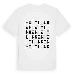 Heitlingen ordlek t-shirt – ekologisk bomull t-shirt från Pinshirt