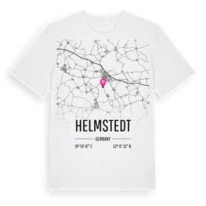 Helmstedt karta t-shirt – ekologisk bomull t-shirt från Pinshirt