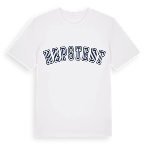 Hepstedt college t-shirt – ekologisk bomull t-shirt från Pinshirt