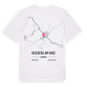 Herzberg am Harz karta t-shirt – ekologisk bomull t-shirt från Pinshirt