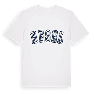 Hesel college t-shirt – ekologisk bomull t-shirt från Pinshirt
