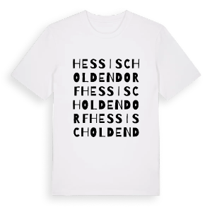 Hessisch Oldendorf ordlek t-shirt – ekologisk bomull t-shirt från Pinshirt