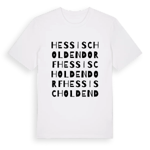 Hessisch Oldendorf ordlek t-shirt – ekologisk bomull t-shirt från Pinshirt