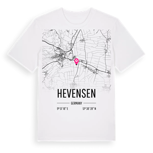 Hevensen karta t-shirt – ekologisk bomull t-shirt från Pinshirt