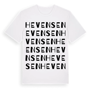 Hevensen ordlek t-shirt – ekologisk bomull t-shirt från Pinshirt