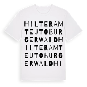 Hilter am Teutoburger Wald ordlek t-shirt – ekologisk bomull t-shirt från Pinshirt