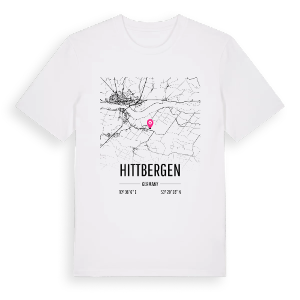 Hittbergen karta t-shirt – ekologisk bomull t-shirt från Pinshirt