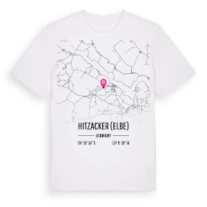 Hitzacker (Elbe) karta t-shirt – ekologisk bomull t-shirt från Pinshirt