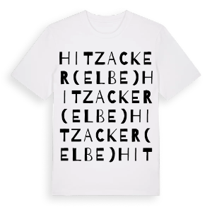 Hitzacker (Elbe) ordlek t-shirt – ekologisk bomull t-shirt från Pinshirt