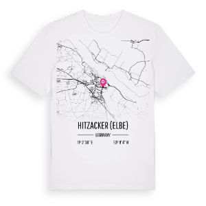 Hitzacker (Elbe) karta t-shirt – ekologisk bomull t-shirt från Pinshirt
