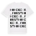 Hohegeiß, Forst ordlek t-shirt