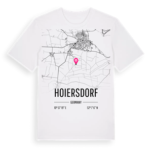 Hoiersdorf karta t-shirt – ekologisk bomull t-shirt från Pinshirt