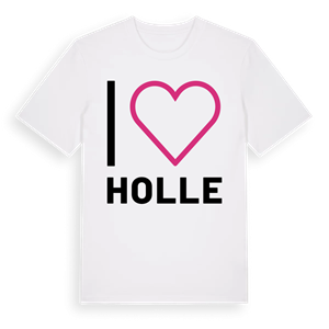 Jag älskar Holle t-shirt stort tryck – ekologisk bomull t-shirt från Pinshirt