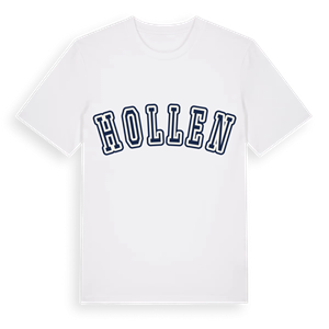 Hollen college t-shirt – ekologisk bomull t-shirt från Pinshirt