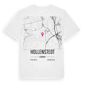 Hollenstedt karta t-shirt – ekologisk bomull t-shirt från Pinshirt