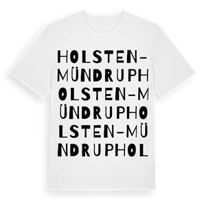 Holsten-Mündrup ordlek t-shirt – ekologisk bomull t-shirt från Pinshirt