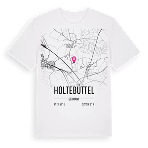 Holtebüttel karta t-shirt – ekologisk bomull t-shirt från Pinshirt