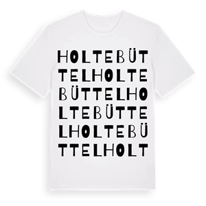Holtebüttel ordlek t-shirt – ekologisk bomull t-shirt från Pinshirt