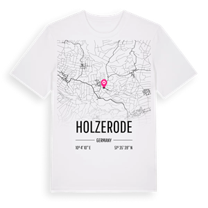 Holzerode karta t-shirt – ekologisk bomull t-shirt från Pinshirt