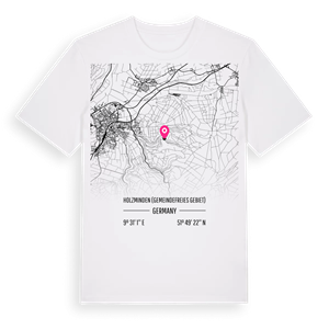 Holzminden (gemeindefreies Gebiet) karta t-shirt – ekologisk bomull t-shirt från Pinshirt