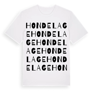 Hondelage ordlek t-shirt – ekologisk bomull t-shirt från Pinshirt