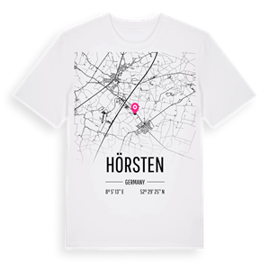Hörsten karta t-shirt – ekologisk bomull t-shirt från Pinshirt