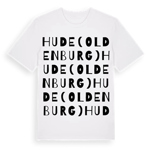 Hude (Oldenburg) ordlek t-shirt – ekologisk bomull t-shirt från Pinshirt