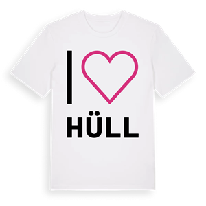 Jag älskar Hüll t-shirt stort tryck – ekologisk bomull t-shirt från Pinshirt