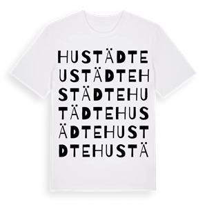 Hustädte ordlek t-shirt – ekologisk bomull t-shirt från Pinshirt