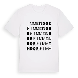 Immendorf ordlek t-shirt – ekologisk bomull t-shirt från Pinshirt