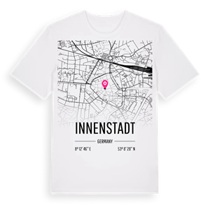 Innenstadt karta t-shirt – ekologisk bomull t-shirt från Pinshirt