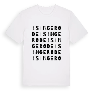 Isingerode ordlek t-shirt – ekologisk bomull t-shirt från Pinshirt