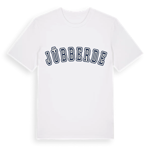 Jübberde college t-shirt – ekologisk bomull t-shirt från Pinshirt