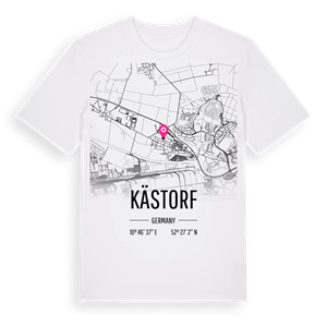 Kästorf karta t-shirt – ekologisk bomull t-shirt från Pinshirt