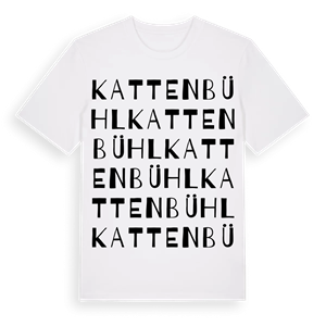 Kattenbühl ordlek t-shirt – ekologisk bomull t-shirt från Pinshirt