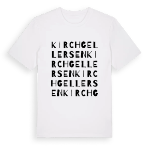 Kirchgellersen ordlek t-shirt – ekologisk bomull t-shirt från Pinshirt