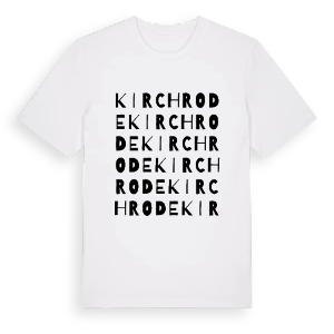 Kirchrode ordlek t-shirt – ekologisk bomull t-shirt från Pinshirt