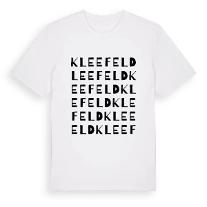 Kleefeld ordlek t-shirt – ekologisk bomull t-shirt från Pinshirt