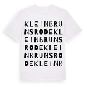 Klein Brunsrode ordlek t-shirt – ekologisk bomull t-shirt från Pinshirt