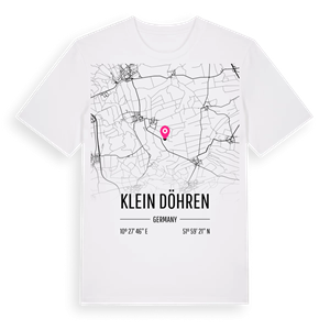 Klein Döhren karta t-shirt – ekologisk bomull t-shirt från Pinshirt