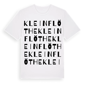 Klein Flöthe ordlek t-shirt – ekologisk bomull t-shirt från Pinshirt