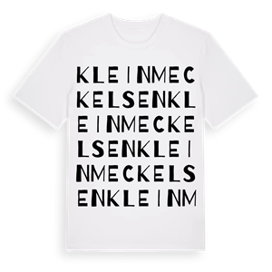Klein Meckelsen ordlek t-shirt – ekologisk bomull t-shirt från Pinshirt