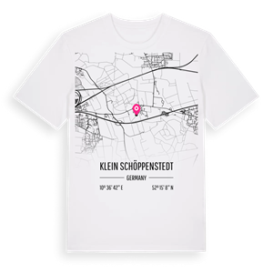 Klein Schöppenstedt karta t-shirt – ekologisk bomull t-shirt från Pinshirt
